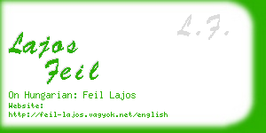 lajos feil business card